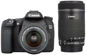 Canon fW^჌tJ EOS 70D _uY[Lbg EF-S18-55 IS STM/EF-S55-250 IS STMt ubN EOS70D-WKIT