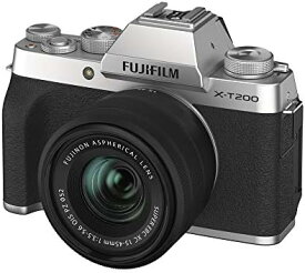 【中古】FUJIFILM ミラーレス一眼カメラ X-T200レンズキット シルバー X-T200LK-S