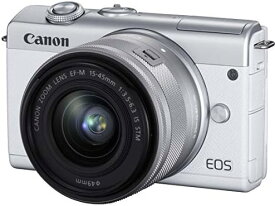 【6/4~6/11限定!最大4,000円OFF&6/5, 6/10限定で最大P3倍】【中古】Canon ミラーレス一眼カメラ EOS M200 標準ズームキット ホワイト EOSM200WH-1545ISSTMLK