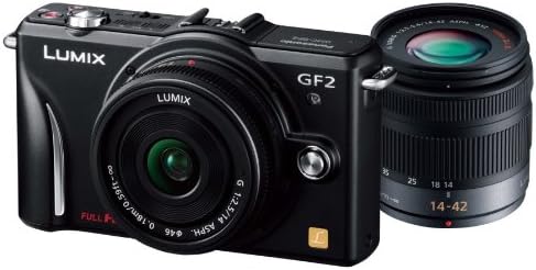 パナソニック デジタル一眼カメラ GF2 ダブルレンズキット(14mm F2.5パンケーキレンズ、14-42mm F3.5-5.6標準ズームレンズ付属) フルハイビジョンムービー一眼 エスプリブラック DMC-GF2 W-K