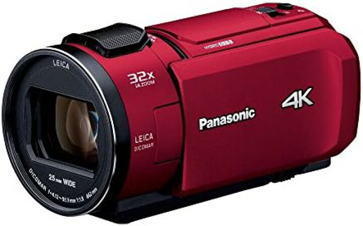 楽天市場】【中古】パナソニック 4K ビデオカメラ VX1M レッド 64GB 