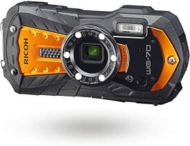 【5/23~5/27限定!最大4,000円OFF&5/25限定で最大P3倍】【中古】RICOH WG-70 オレンジ リコー本格防水デジタルカメラ 14m防水 (連続2時間) 1.6m耐衝撃 防塵 -10℃耐寒 アウトドアで活躍するタフネスボディ CALSモード搭載で 現場記録など幅広いビジネスシーンで活躍 03871