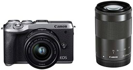 【4/24~4/27限定!最大4,000円OFF&4/25限定で最大P3倍】【中古】Canon ミラーレス一眼カメラ EOS M6 Mark II ダブルズームキット シルバー EOSM6MK2SL-WZK