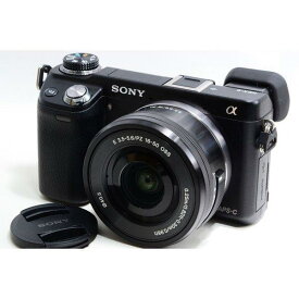 【6/1限定!全品P3倍】【中古】ソニー SONY NEX-6 ブラック レンズセット 美品 SDカードストラップ付き