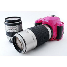 【5/23~5/27限定!最大4,000円OFF&5/25限定で最大P3倍】【中古】ペンタックス PENTAX K-r ダブルズームセット ピンクXブラック 美品 SDカードストラップ付き