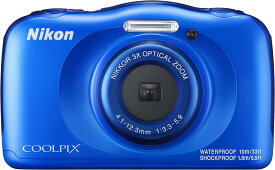 【中古】Nikon デジタルカメラ COOLPIX W100 防水 W100BL クールピクス ブルー