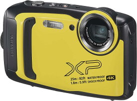 【中古】FUJIFILM 防水カメラ XP140 イエロー FX-XP140Y