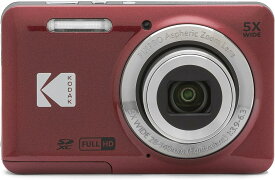 【中古】KODAK (コダック) PIXPRO 使いやすい ズーム FZ55-RD 16MP デジタルカメラ 光学5倍ズーム 広角 28mm 2.7インチ液晶画面 (レッド)