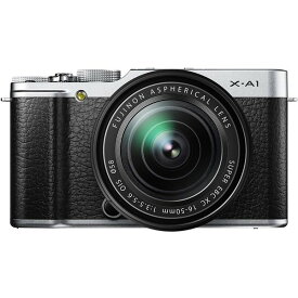 【中古】フジフィルム FUJIFILM X-A1ズームレンズキット シルバー SDカード付き