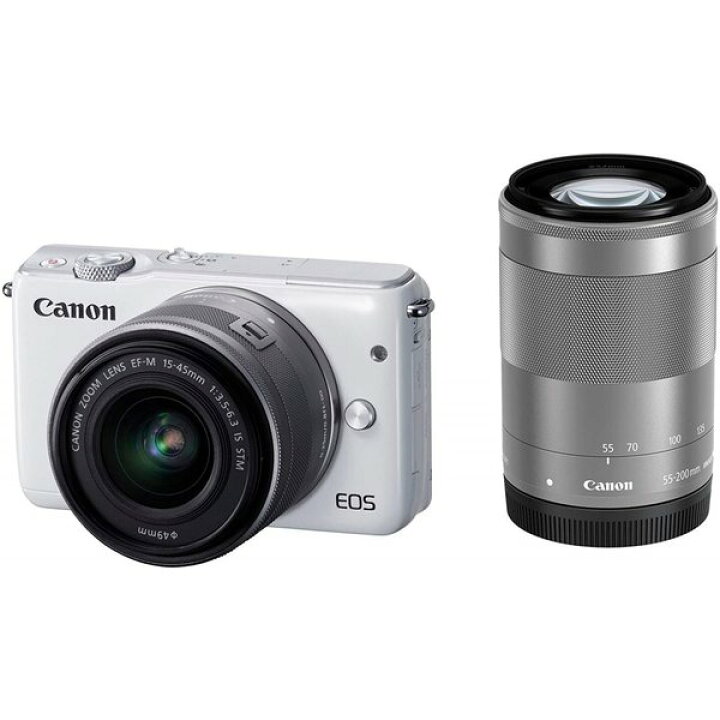 楽天市場】【中古】キヤノン Canon EOS M10 ホワイト ダブルズーム 