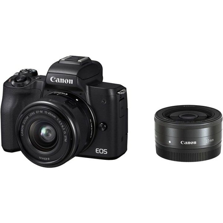 楽天市場】【中古】キヤノン Canon EOS Kiss M ブラック ダブルレンズ 