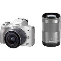 楽天市場】canon eos kiss m ダブルズームキット ホワイト 2683c003の通販