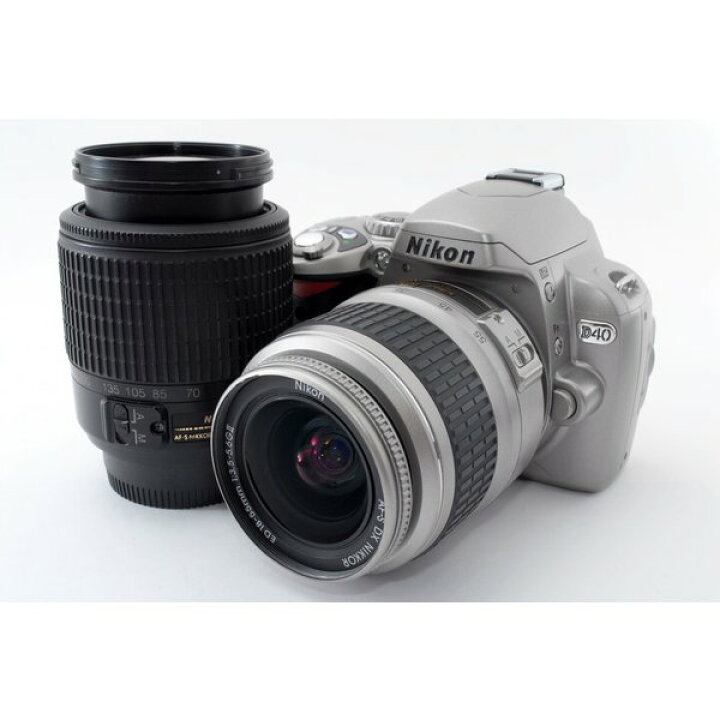 楽天市場】【中古】ニコン Nikon D40 ダブルズームセット シルバー 美  