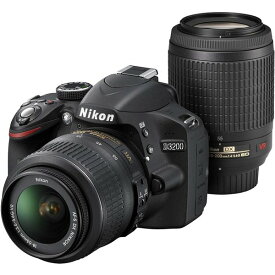 【中古】ニコン Nikon D3200 200mmダブルズームキット ブラック ブラック カメラ 中古 人気 おすすめ 高画質