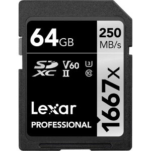 �y���[���ցzLexar ���L�T�[ Professional 1667x SDXC UHS-II �J�[�h 64GB LSD64GCBJP1667�y���K�i�z