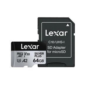 �y���[���ցzLexar ���L�T�[ SILVER PLUS microSDXC UHS-I �J�[�h 64GB LMSSIPL064G-BNANG�y���s�A���i�z