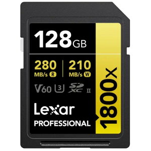 �y���[���ցzLexar ���L�T�[ Professional 1800x SDXC UHS-II �J�[�h GOLD�V���[�Y 128GB LSD1800128G-BNNNG�y���s�A���i�z