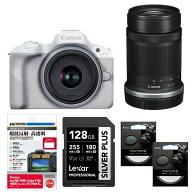 [新品]【お買い得セット】Canon キヤノン EOS R50 ダブルズームキット ホワイト（キャンペーン対象商品）…