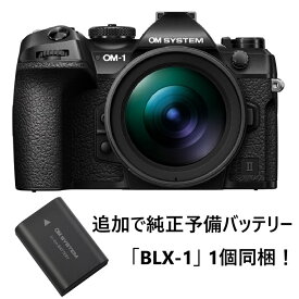 [新品]OM SYSTEM オーエムシステム ミラーレス一眼カメラ OM-1 Mark II 12-40mm F2.8 PRO II レンズキット 今なら純正予備バッテリー1個プレゼント！