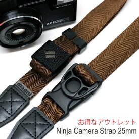 カメラストラップ ミラーレス コンデジ 斜めがけ 長さ調節 シンプル ナイロン アジャスター 日本製【アウトレットアイテム】「異次元の速写性」ニンジャカメラストラップdiagnl(ダイアグナル) Ninja Camera Strap 25mm幅