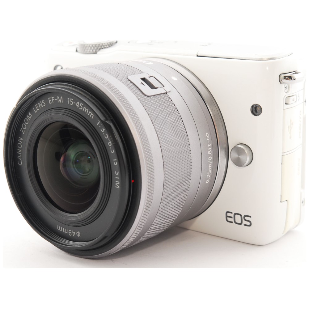 楽天市場】Canon キヤノン EOS M10 ホワイト 15-45mm レンズキット