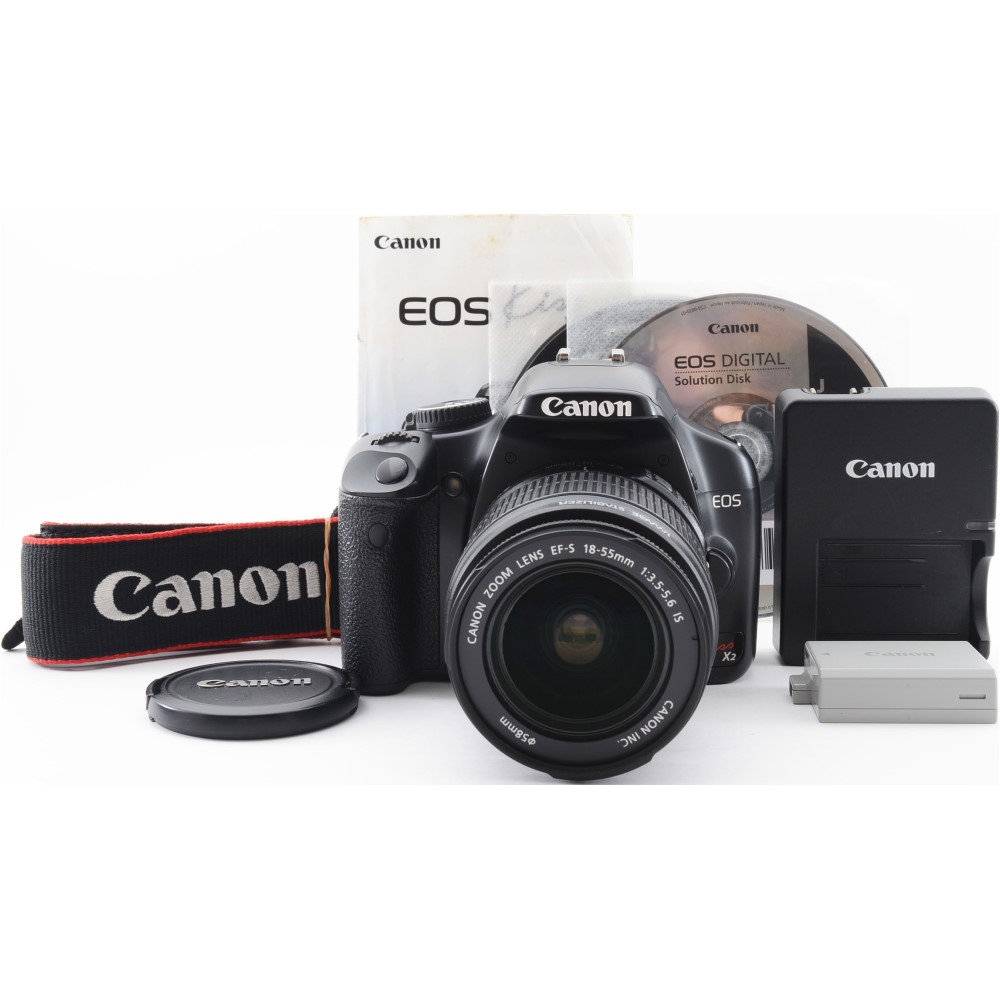 楽天市場】Canon キヤノン EOS Kiss X2 18-55mm レンズキット 一眼レフ