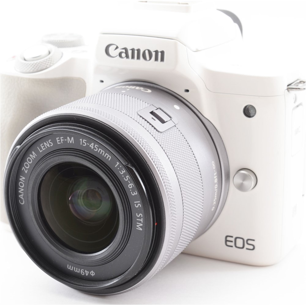 楽天市場】Canon キヤノン EOS Kiss M ホワイト 15-45mm レンズキット