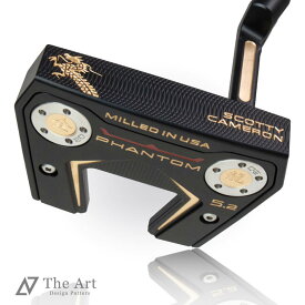 【スーパーSALE限定！全品P10倍】 スコッティキャメロン (SCOTTY CAMERON) 2025 ファントムシリーズ ファントム5.2 [Rising Dragon] M アートブラックフィニッシュ ゴールド ゴルフ用品 ゴルフグッズ おしゃれ シンプル ブランド ラウンドグッズ ラウンド用品