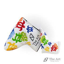 Himawari オリジナル ヘッドカバー [Lucky Honu WHITE マレット]×[BABY HONU パターカバーホルダー] セット ゴルフ用品 ゴルフグッズ おしゃれ シンプル ブランド ラウンドグッズ ラウンド用品 プレゼントやギフトにも ゴルフグッズ