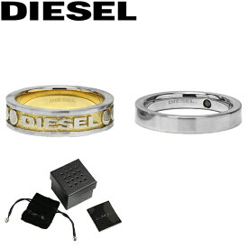 【楽天スーパーSALE】DIESEL ディーゼル リング メンズ 2連リング アクセサリー ロゴ 指輪 リング ブランド Men's ring 指輪 ギフト プレゼント シルバー ゴールド 20号 DX1234040