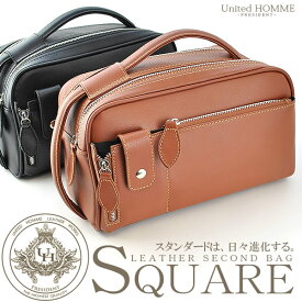 ユナイテッド オム セカンドバッグ メンズ ビジネス 本革 レザー セカンドバック かばん カバン MEN'S SECOND BAG セカンド・バッグ