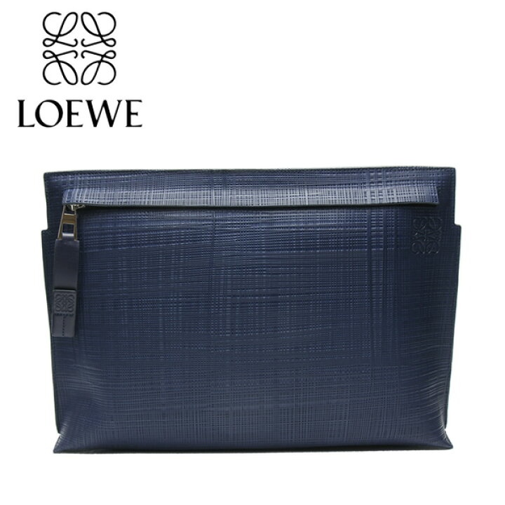 楽天市場 Loewe ロエベ T Pouch Linen Tポーチ バッグ クラッチバッグ レディース メンズ 鞄 牛革 カーフレザー ネイビー ブルー 青 101k05 5110 Cameron