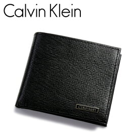 【マラソンセール】Calvin Klein カルバンクライン メンズ 財布 二つ折り ブランド ブラック 小銭入れ レザー ブラック 31ck130009
