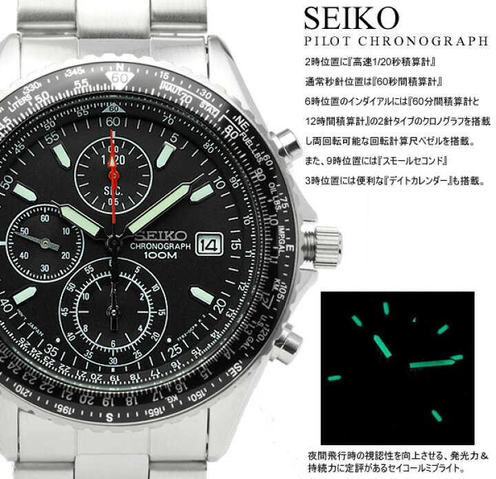 楽天市場】【国内正規品】SEIKO セイコー クロノグラフ 逆輸入 腕時計 