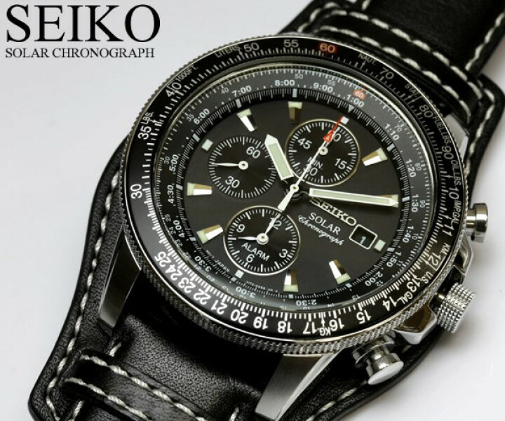 楽天市場】セイコー SEIKO 腕時計 メンズ クロノグラフ ソーラー腕時計 