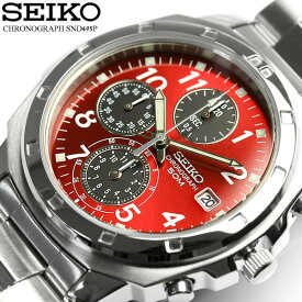逆輸入 SEIKO セイコー クロノグラフ メンズ 腕時計 ウォッチ クロノ 海外モデル SND495 レッド 赤 還暦祝い ギフト 男性