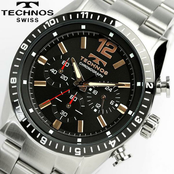 楽天市場】TECHNOS テクノス メンズ クロノグラフ 腕時計 T1019TH 