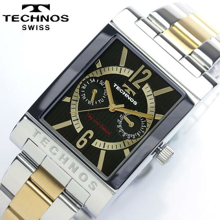 楽天市場】TECHNOS テクノス メンズ マルチファンクション 腕時計 