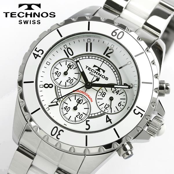 TECHNOS テクノス メンズ セラミック クロノグラフ 腕時計 T3032TW | CAMERON