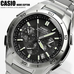 【送料無料】【CASIO カシオ】 ソーラー電波 WAVECEPTER 腕時計 メンズ クロノグラフ ワールドタイム 10気圧防水 タイマー WVQ-M410DE-1A2JF うでどけい Men's
