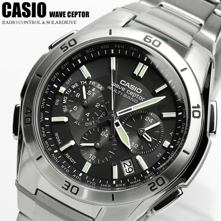 楽天市場】【送料無料】【CASIO カシオ】 ソーラー電波 WAVECEPTER 