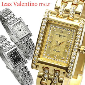 【Izac Valentino】【アイザックバレンチノ】 腕時計 レディース スクエア ラインストーン IVL-7000 Lady's ブランド ウォッチ