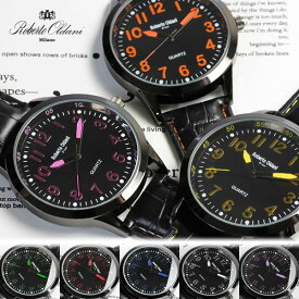 【訳あり・箱なし】RobertoOldani ロベルトオルダーニ メンズ腕時計 ブランド腕時計 レザーベルト 革ベルト MEN'S うでどけい