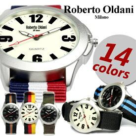 【訳あり・箱なし】ロベルトオルダニ メンズ腕時計 レディース腕時計 MEN'S LADIES ユニセックス うでどけい ウォッチ NATO ナイロンベルト ミリタリー ブランド 人気