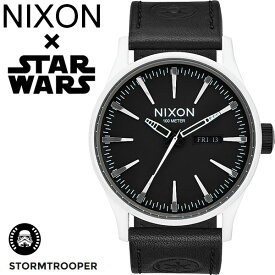 【NIXON×STAR WARS】ニクソン スターウォーズ コラボモデル STORM TROOPER ストームトルーパー セントリー メンズ レディース 腕時計 ステンレス レザーベルト ウォッチ A105SW-2243-00-1