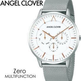 【送料無料】ANGEL CLOVER エンジェルクローバー Zero ゼロ 腕時計 ウォッチ メンズ クオーツ 3気圧防水 カレンダー メッシュベルト　替えベルト付き ze42swh