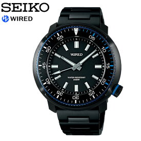 【SEIKO WIRED】 セイコー ワイアード SOLIDITY　ソリディティ クオーツ腕時計 メンズ 20気圧防水 3針 ルミブライト 回転ベゼル ハードレックス AGAJ406