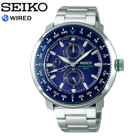 【SEIKO WIRED】 セイコー ワイアード SOLIDITY ソリディティ クオーツ腕時計 メンズ 20気圧防水 多針 ルミブライト 回転ベゼル ハードレックス AGAT416