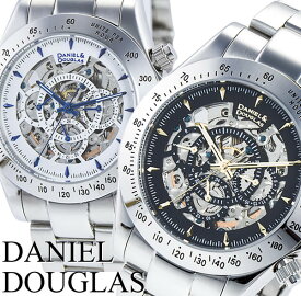 DANIEL DOUGLAS ダニエル・ダグラス 自動巻 オートマチック メンズ 男性用 腕時計 ウォッチ スケルトン マルチカレンダー