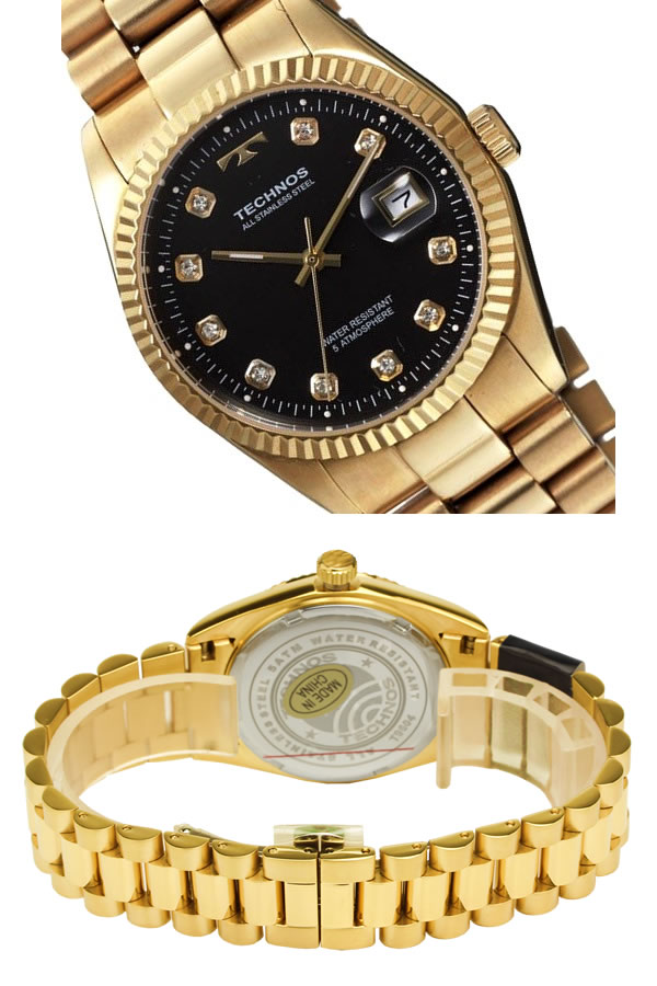 【送料無料】【メーカー正規品】高級感が漂うデザイン TECHNOS テクノス腕時計 ラウンドデイトコンビ メンズクォーツ腕時計 T9604GB |  CAMERON